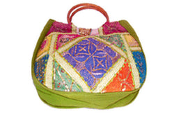 CANE HANDLE ETHNIC BAG