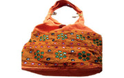 MIRROR WORK PATCH WORK CANVAS BAG