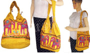 ELELEPHANT PATCHWORK  CANVAS BAG