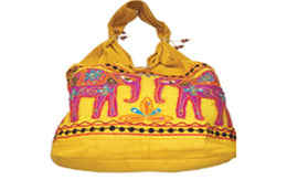 ELELEPHANT PATCHWORK  CANVAS BAG