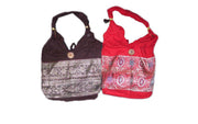 SARI BORDER CANVAS SHOULDER BAG
