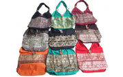 SARI BORDER CANVAS SHOULDER BAG