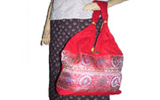 SARI BORDER CANVAS SHOULDER BAG