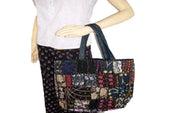 PATCH EMBROIDERY SHOULDER BAG