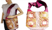 SILK BORDER SHOULDER BAG