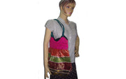 SILK BORDER SHOULDER SKIRT BAG