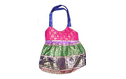 SILK BORDER SHOULDER SKIRT BAG