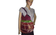 SILK BORDER SHOULDER SKIRT BAG