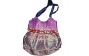 SILK BORDER SHOULDER SKIRT BAG