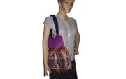 SILK BORDER SHOULDER SKIRT BAG