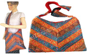 EMBROIDED BORDER HIPPI BAG