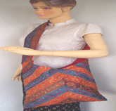 EMBROIDED BORDER HIPPI BAG