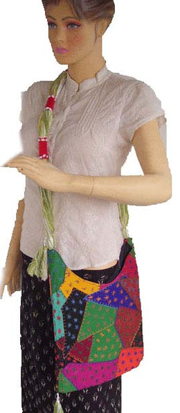 STAR EMBROIDED CROSS OVER SHOULDER BAG
