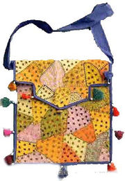 EMBROIDED PATCH SHOULDER BAG