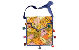 EMBROIDED PATCH SHOULDER BAG