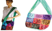 CANVAS STONE WASH FABRIC SHOULDER BAG