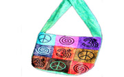 CANVAS STONE WASH FABRIC SHOULDER BAG