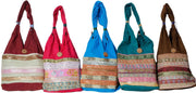 SEQUENCE BORDER CANVAS SHOULDER BAG