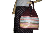 SEQUENCE BORDER CANVAS SHOULDER BAG