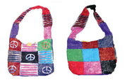 STONE WASH ETHNIC SHOULDER BAG