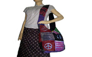 STONE WASH ETHNIC SHOULDER BAG