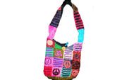 PEACE SIGN COTTON STONE WASH BAG