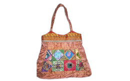 SILK BORDER & SILK PATCH SHOULDER SKIRT BAG(CHAKLI BAG)