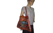 SILK BORDER & SILK PATCH SHOULDER SKIRT BAG(CHAKLI BAG)