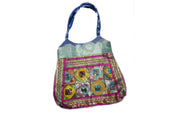 SILK BORDER & SILK PATCH SHOULDER SKIRT BAG(CHAKLI BAG)