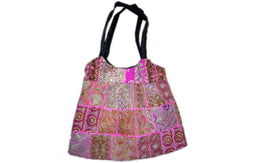 ASSORTED PATCH SHOULDER SKIRT BAG(KAMBALIA  BAG)