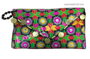 MEDIUM SIZE ETHNIC CLUTCH BAG WITH COIN