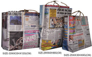 NEWS PAPER SHOPPING BAG(28WX40HX6G ,25WX30HX10G,33WX33HX12G (CM)