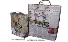 LOGO PRINT NEWSPAPER BAG(20wx30hx7g cm)
