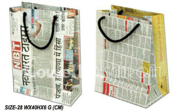 COTTON CORD NEWSPAPER BAG(28WX40HX6 G (CM))
