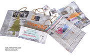 LOGO PRINTED NEWSPAPER BAG(25WX30HX8.5G(CM).24WX30HX9G(CM))
