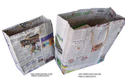 NEWSPAPER SHOPPING BAG(25WX30HX9G(CM),38WX32HX13G (CM))