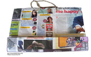 NEWSPAPER SHOPPING BAG(32WX44HX10G (CM)