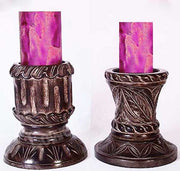 THICK CANDLESTICK WOODEN  HOLDER