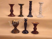 WOODEN CANDLESTICK  HOLDER