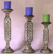 WOOD CANDLE STAND FOR THICK CANDLE