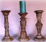 WOOD CANDLE STAND FOR THICK CANDLE