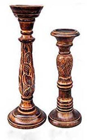 PILLAR WOOD CANDLE HOLDER