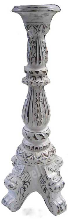 PEDAL  DESIGN WOOD CANDLE STAND