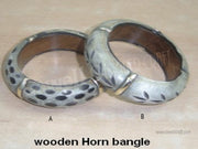 HORN BANGLE WITH WOOD