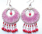 GLASS&SEED BEAD EARRING