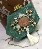 Resin Purse Bridal Clutch Handmade wallet