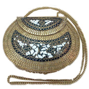 HANDMADE VINTAGE ETHNIC METAL CLUTCH CUM SLING BAG