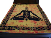 CHAKRA SYMBOL TAPESTRY WALL HANGING TIE DYE BEDDING