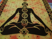 CHAKRA SYMBOL TAPESTRY WALL HANGING TIE DYE BEDDING