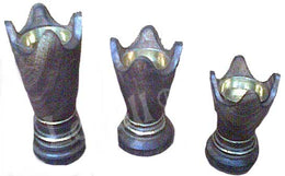 WOODEN & BRASS CHARCOAL INCENSE CONE BURNER HOLDER WARMER